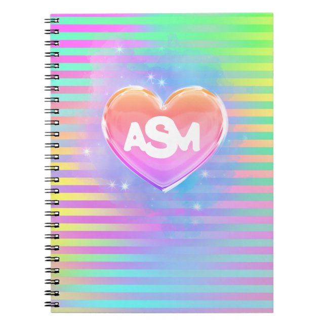 Full Monogram Magic Heart College-Ruled Notebook (Front)