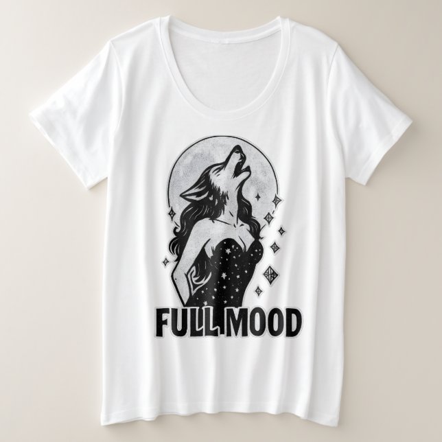 Full Mood Plus Size T-Shirt (Design Front)
