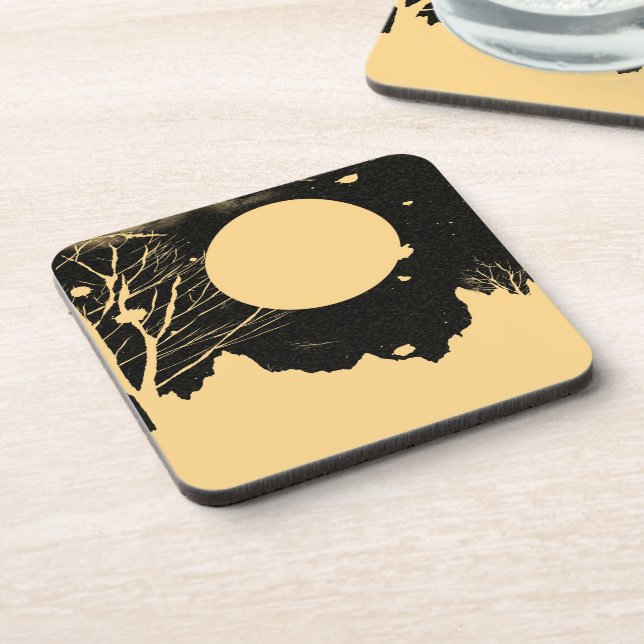 Full Moon #13 Beverage Coaster (Left Side)