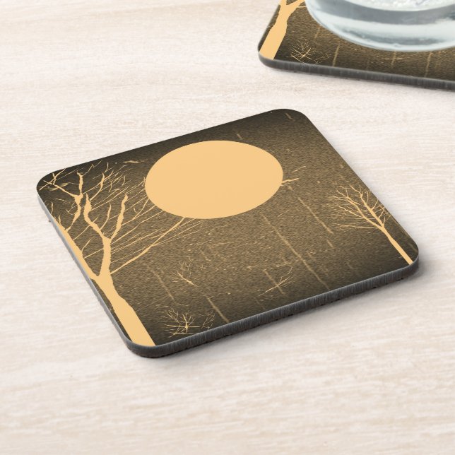 Full Moon #15 Beverage Coaster (Left Side)