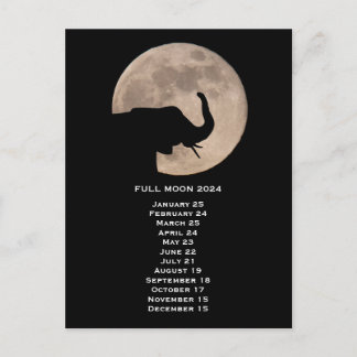 Full Moon 2024 Europe Date Postcard