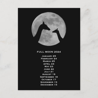 Full Moon 2024 Europe Date Postcard