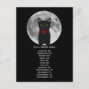 Full Moon 2024 Europe Time Postcard