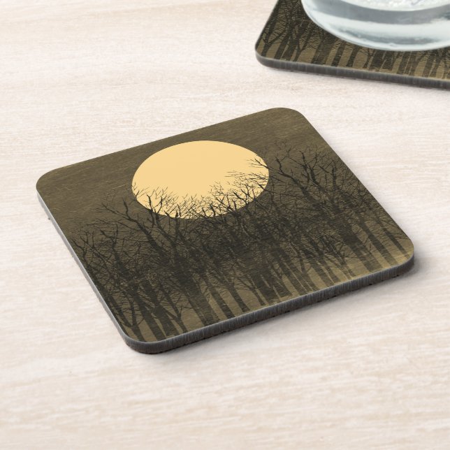 Full Moon #5 Beverage Coaster (Left Side)