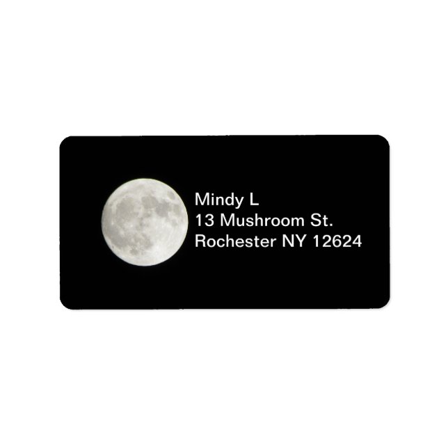 Full Moon Address Label (Front)