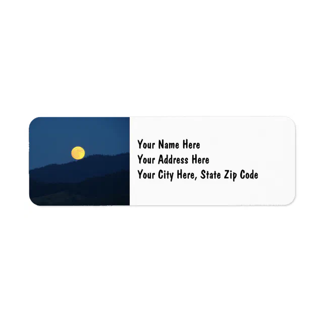 Moon Name Labels Full Moon Address Name Labels custom | Zazzle