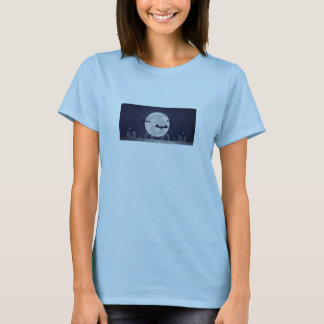 "Full Moon and Bats" – Celestial Night Sky Artwork T-Shirt