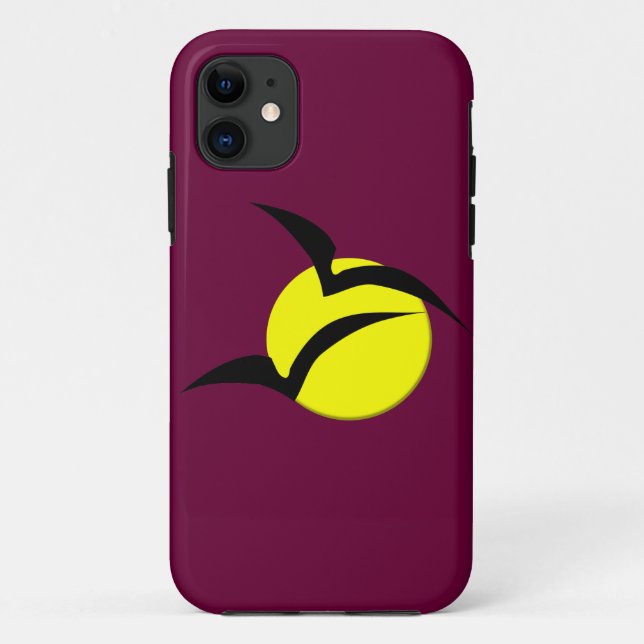 Full Moon And Bats iPhone Case (Back)