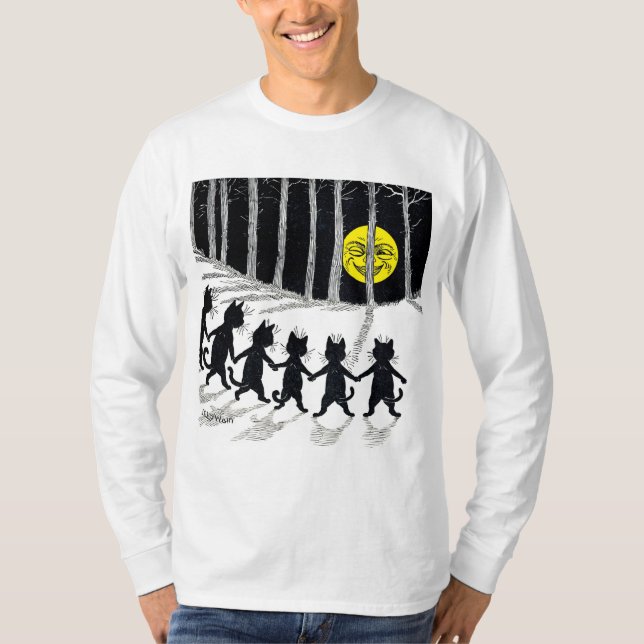 Full moon and Cats, Louis Wain T-Shirt (Front)