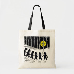 Full moon and Cats, Louis Wain Tote Bag
