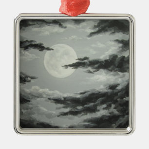 Full Moon and Cloudy Night Sky Ornament