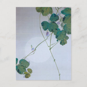 Full Moon and Kudzu Flower, Watanabe Seitei Postcard