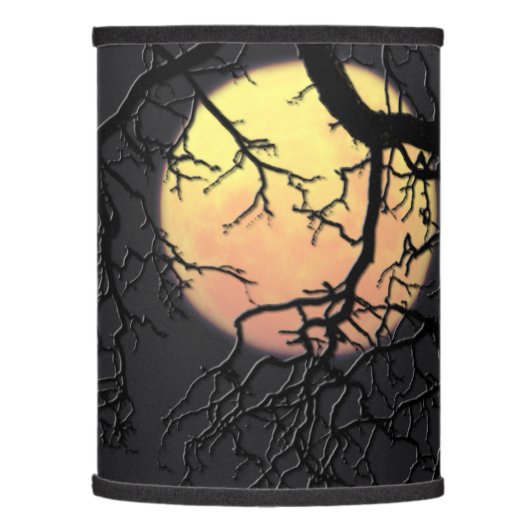 Full Moon and Owl Silhouette Lamp Shade (Left)
