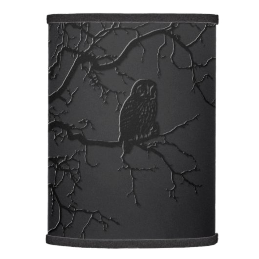 Full Moon and Owl Silhouette Lamp Shade (Right)