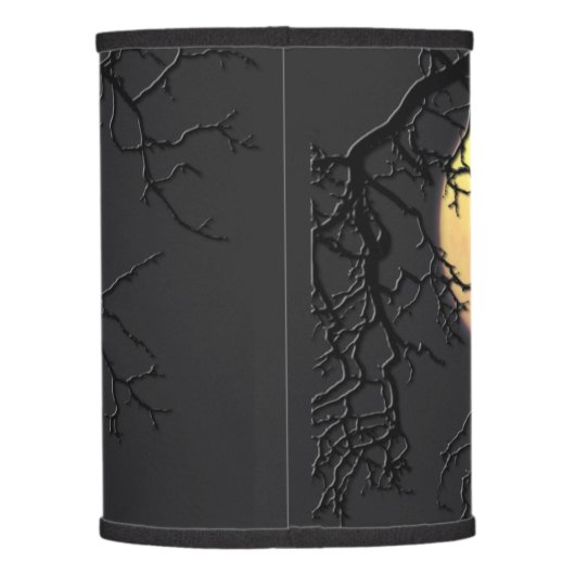 Full Moon and Owl Silhouette Lamp Shade (Back)