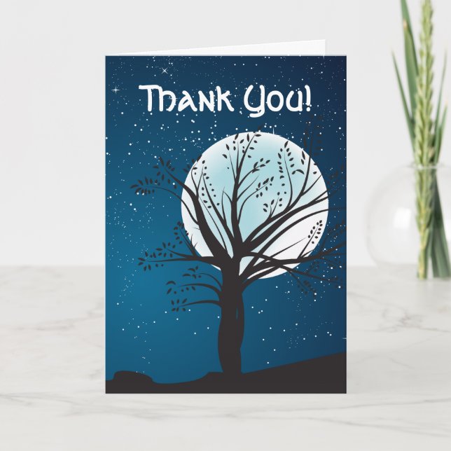 Full Moon and Stars Wedding Thank You (Front)