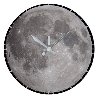 Full Moon Astronomy Image Large Clock