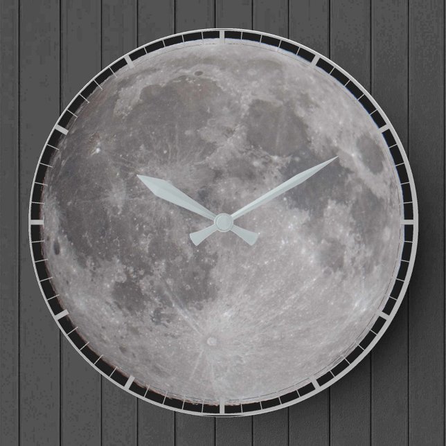 Full Moon Astronomy Image Large Clock (Creator Uploaded)