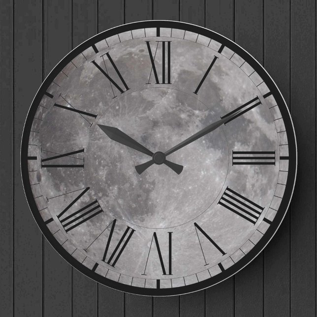 Full Moon Astronomy Image Large Clock (Creator Uploaded)