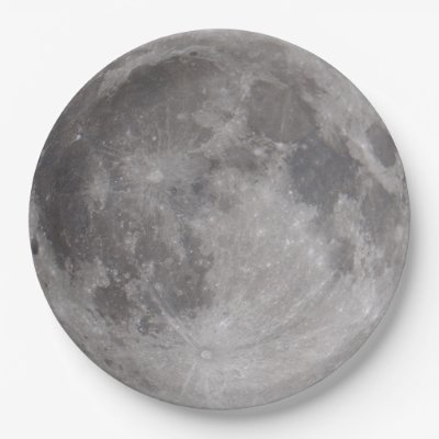 Full Moon Astronomy Theme Paper Plate