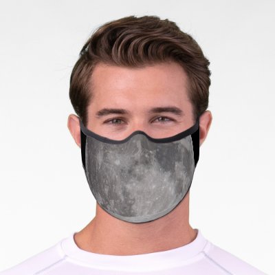 Full Moon Astronomy Theme Premium Face Mask