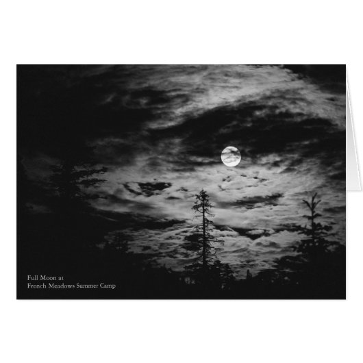 Full Moon at French Meadows Summer Camp Cards (Front Horizontal)