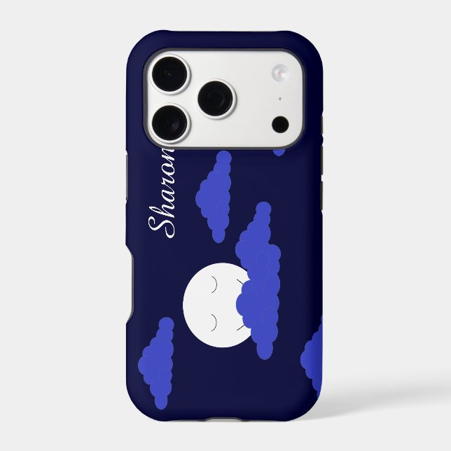 Full Moon at Nighttime: Iphone Case (Back)