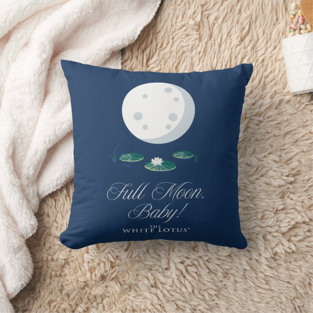 Full Moon, Baby! - The White Lotus Throw Pillow (Blanket)