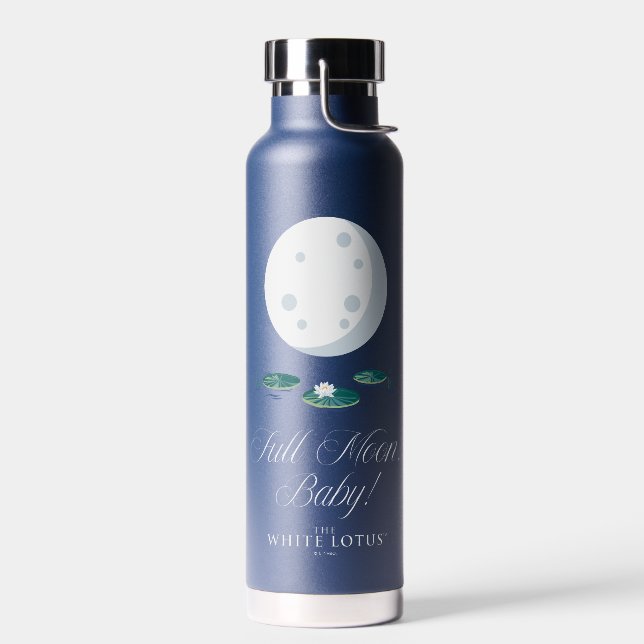 Full Moon, Baby! - The White Lotus Water Bottle (Left)