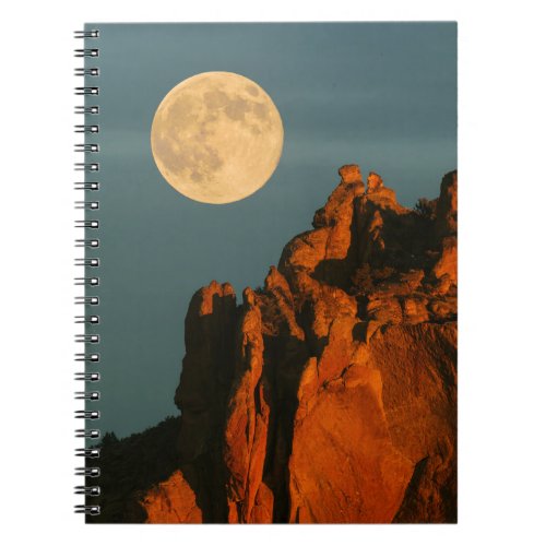 Full Moon  Basalt Cliffs Smith Rock State Park Notebook