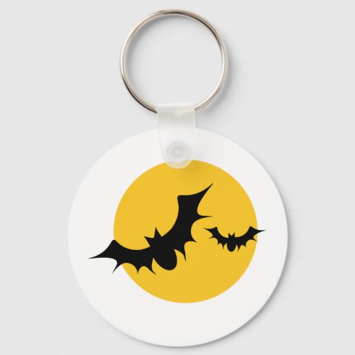 Full Moon Bats Keychain