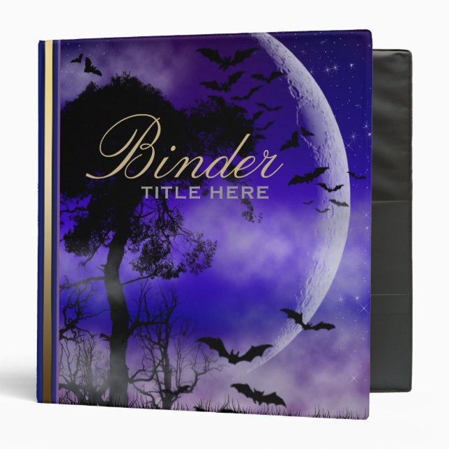Full Moon Bats Starry Nightsky Album Binder (Front/Inside)