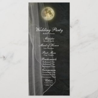 Full Moon Black Night Veil Wedding Program