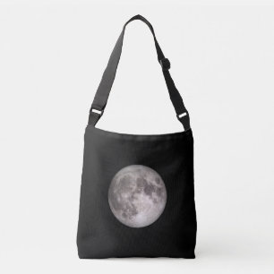 Full moon black space crossbody bag