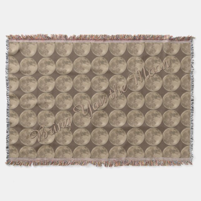 Full Moon Blanket Custom Moon Throw Blankets Gifts (Front)