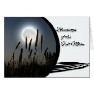 Full Moon Blessings, Pagan Moon Spirit Card