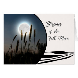 Full Moon Blessings Pagan Moon Spirit Cards
