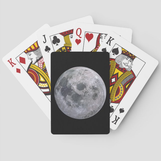 FULL MOON Blue Playing Cards (Back)