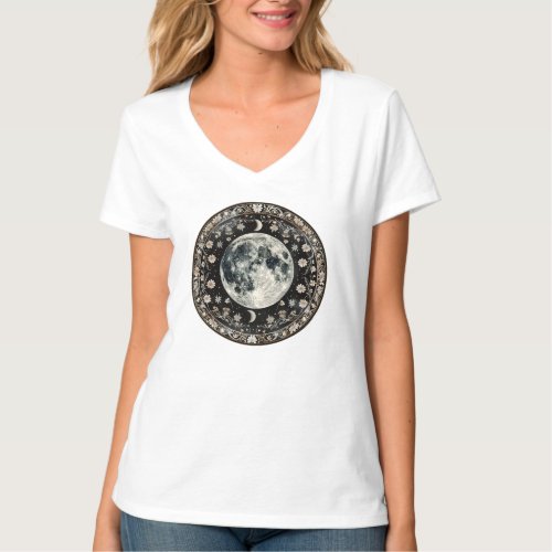 Full Moon Boho Mandala  T_Shirt