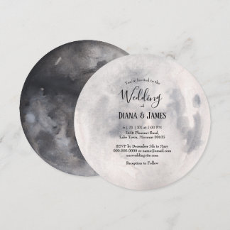 Full Moon Boho Wedding Invitation