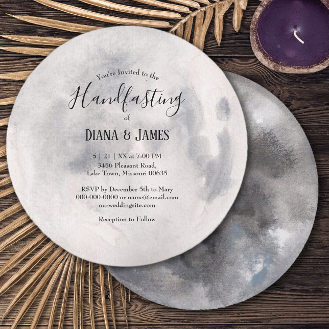 Full Moon Boho Wicca Handfasting Ceremony Invitation (Creator Uploaded)