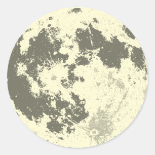 Full Moon Bright Supermoon Classic Round Sticker
