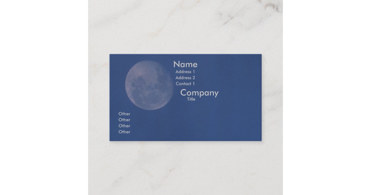 Full Moon Business Card