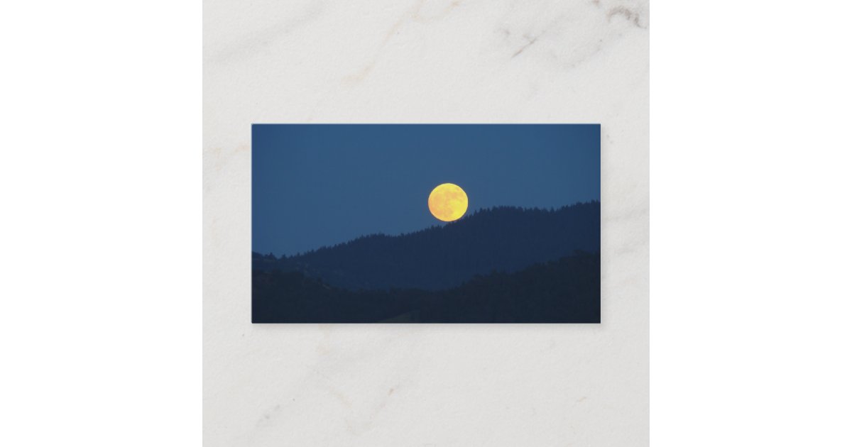 Full Moon Business Cards Orange Full Moon