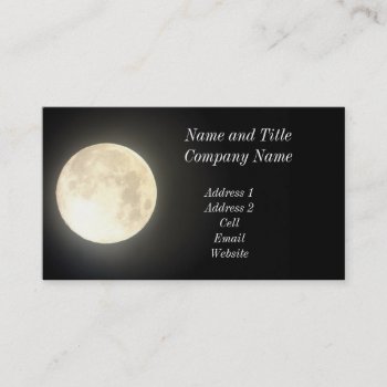Full Moon Business/profile Card by orglioness at Zazzle