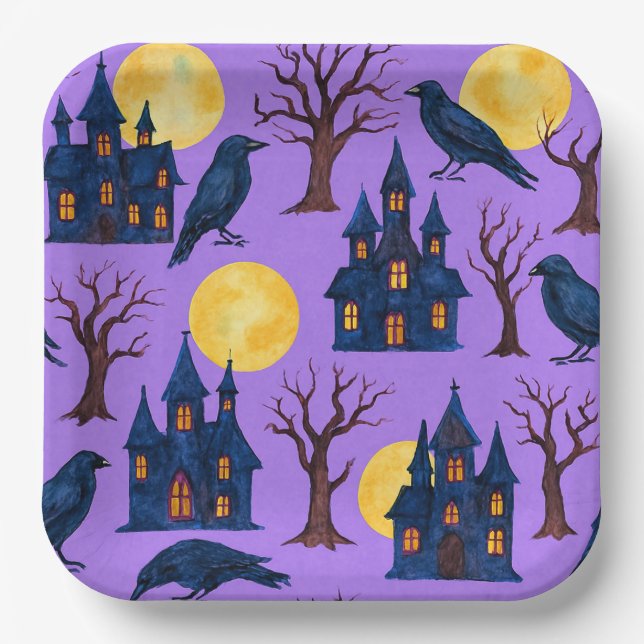  Full Moon, by Natasha Us   Paper Plates (Front)