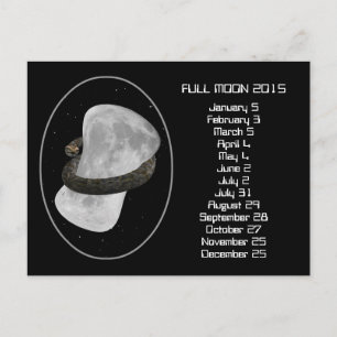 Full Moon Calendar 2015 Postcard