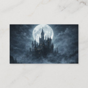 Full Moon Castle Fantasy Business Card