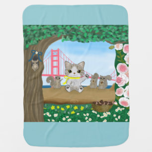 Full Moon Cat Baby Blanket
