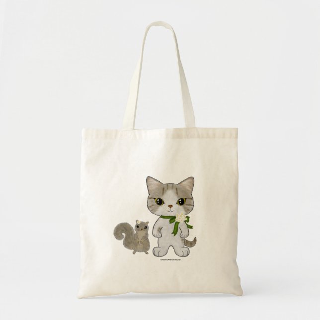 Full Moon Cat Tote Bag (Front)